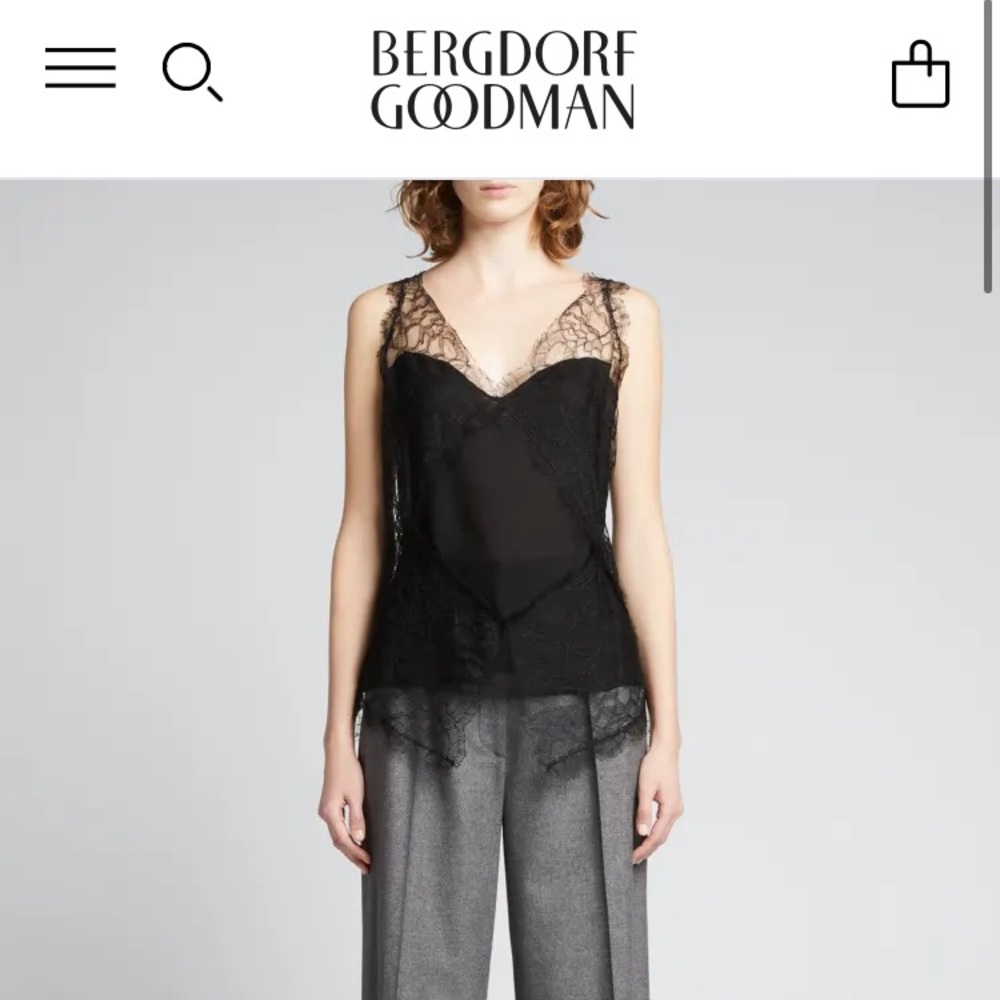 Black lace Khaite “Sasha” tank